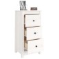 vidaXL Sideboard Weiß 40x35x80 cm Massivholz Kiefer vidaXL Sideboard Weiß 40x35x80 cm Massivholz Kiefer