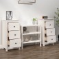 vidaXL Sideboards 2 Stk. Weiß 40x35x80 cm Massivholz Kiefer vidaXL Sideboards 2 Stk. Weiß 40x35x80 cm Massivholz Kiefer