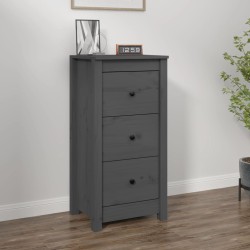 vidaXL Sideboard Grau 40x35x80 cm cm Massivholz Kiefer