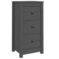 vidaXL Sideboard Grau 40x35x80 cm cm Massivholz Kiefer