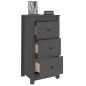 vidaXL Sideboard Grau 40x35x80 cm cm Massivholz Kiefer vidaXL Sideboard Grau 40x35x80 cm cm Massivholz Kiefer