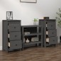 vidaXL Sideboards 2 Stk. Grau 40x35x80 cm Massivholz Kiefer vidaXL Sideboards 2 Stk. Grau 40x35x80 cm Massivholz Kiefer