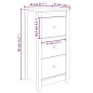 vidaXL Sideboards 2 Stk. Grau 40x35x80 cm Massivholz Kiefer vidaXL Sideboards 2 Stk. Grau 40x35x80 cm Massivholz Kiefer