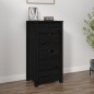 vidaXL Sideboard Schwarz 40x35x80 cm Massivholz Kiefer vidaXL Sideboard Schwarz 40x35x80 cm Massivholz Kiefer