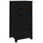 vidaXL Sideboard Schwarz 40x35x80 cm Massivholz Kiefer vidaXL Sideboard Schwarz 40x35x80 cm Massivholz Kiefer