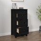 vidaXL Sideboard Schwarz 40x35x80 cm Massivholz Kiefer vidaXL Sideboard Schwarz 40x35x80 cm Massivholz Kiefer