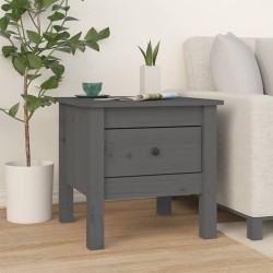vidaXL Beistelltisch Grau 40x40x39 cm Massivholz Kiefer
