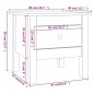 vidaXL Beistelltisch Grau 40x40x39 cm Massivholz Kiefer vidaXL Beistelltisch Grau 40x40x39 cm Massivholz Kiefer