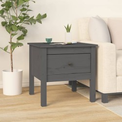 vidaXL Beistelltisch Grau 50x50x49 cm Massivholz Kiefer