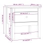 vidaXL Beistelltisch Grau 50x50x49 cm Massivholz Kiefer vidaXL Beistelltisch Grau 50x50x49 cm Massivholz Kiefer