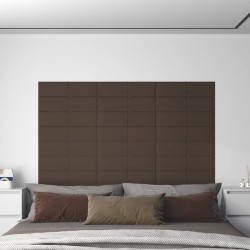 Wandpaneele 12 Stk. Taupe 60x15 cm Stoff 1,08 m²