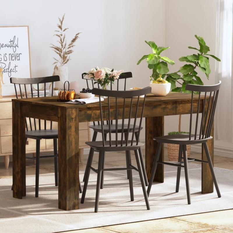 vidaXL Esstisch Räuchereiche 140x74,5x76 cm Holzwerkstoff vidaXL Esstisch Räuchereiche 140x74,5x76 cm Holzwerkstoff