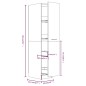 vidaXL Apothekerschrank Räuchereiche 30x42,5x150 cm Holzwerkstoff