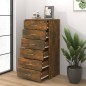 vidaXL Sideboard 6 Schubladen Räuchereiche 50x34x96 cm Holzwerkstoff vidaXL Sideboard 6 Schubladen Räuchereiche 50x34x96 cm Holzwerkstoff
