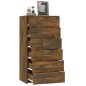 vidaXL Sideboard 6 Schubladen Räuchereiche 50x34x96 cm Holzwerkstoff vidaXL Sideboard 6 Schubladen Räuchereiche 50x34x96 cm Holzwerkstoff