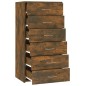 vidaXL Sideboard 6 Schubladen Räuchereiche 50x34x96 cm Holzwerkstoff vidaXL Sideboard 6 Schubladen Räuchereiche 50x34x96 cm Holzwerkstoff