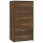 vidaXL Sideboard mit 6 Schubladen Braun Eichen-Optik 50x34x96 cm vidaXL Sideboard mit 6 Schubladen Braun Eichen-Optik 50x34x96 cm