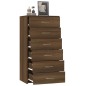 vidaXL Sideboard mit 6 Schubladen Braun Eichen-Optik 50x34x96 cm vidaXL Sideboard mit 6 Schubladen Braun Eichen-Optik 50x34x96 cm