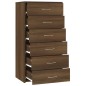 vidaXL Sideboard mit 6 Schubladen Braun Eichen-Optik 50x34x96 cm vidaXL Sideboard mit 6 Schubladen Braun Eichen-Optik 50x34x96 cm