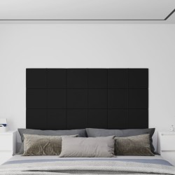 Wandpaneele 12 Stk. Schwarz 60x30 cm Stoff 2,16 m²