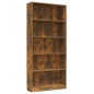 vidaXL Bücherregal 5 Fächer Räuchereiche 80x24x175 cm Holzwerkstoff vidaXL Bücherregal 5 Fächer Räuchereiche 80x24x175 cm Holzwerkstoff