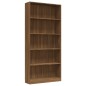 vidaXL Bücherregal 5 Fächer Braun Eichen-Optik 80x24x175 Holzwerkstoff vidaXL Bücherregal 5 Fächer Braun Eichen-Optik 80x24x175 Holzwerkstoff