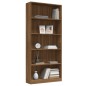 vidaXL Bücherregal 5 Fächer Braun Eichen-Optik 80x24x175 Holzwerkstoff vidaXL Bücherregal 5 Fächer Braun Eichen-Optik 80x24x175 Holzwerkstoff