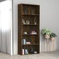 vidaXL Bücherregal 5 Fächer Räuchereiche 80x30x189 cm Holzwerkstoff vidaXL Bücherregal 5 Fächer Räuchereiche 80x30x189 cm Holzwerkstoff