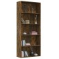 vidaXL Bücherregal 5 Fächer Räuchereiche 80x30x189 cm Holzwerkstoff vidaXL Bücherregal 5 Fächer Räuchereiche 80x30x189 cm Holzwerkstoff
