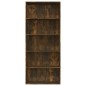 vidaXL Bücherregal 5 Fächer Räuchereiche 80x30x189 cm Holzwerkstoff vidaXL Bücherregal 5 Fächer Räuchereiche 80x30x189 cm Holzwerkstoff