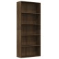 vidaXL Bücherregal 5 Fächer Braun Eiche 80x30x189 cm Holzwerkstoff vidaXL Bücherregal 5 Fächer Braun Eiche 80x30x189 cm Holzwerkstoff