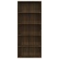 vidaXL Bücherregal 5 Fächer Braun Eiche 80x30x189 cm Holzwerkstoff vidaXL Bücherregal 5 Fächer Braun Eiche 80x30x189 cm Holzwerkstoff