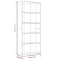 vidaXL Bücherregal 5 Fächer Braun Eiche 80x30x189 cm Holzwerkstoff vidaXL Bücherregal 5 Fächer Braun Eiche 80x30x189 cm Holzwerkstoff