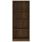 vidaXL Bücherregal 4 Fächer Braun Eichen-Optik 60x24x142 cm vidaXL Bücherregal 4 Fächer Braun Eichen-Optik 60x24x142 cm