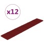 Wandpaneele 12 Stk. Weinrot 90x15 cm Stoff 1,62 m² Wandpaneele 12 Stk. Weinrot 90x15 cm Stoff 1,62 m²