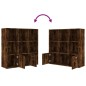 vidaXL Bücherschrank Räuchereiche 98x30x98 cm vidaXL Bücherschrank Räuchereiche 98x30x98 cm