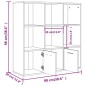 vidaXL Bücherschrank Räuchereiche 98x30x98 cm vidaXL Bücherschrank Räuchereiche 98x30x98 cm