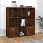 vidaXL Bücherschrank Braun Eichen-Optik 98x30x98 cm vidaXL Bücherschrank Braun Eichen-Optik 98x30x98 cm