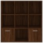 vidaXL Bücherschrank Braun Eichen-Optik 98x30x98 cm vidaXL Bücherschrank Braun Eichen-Optik 98x30x98 cm