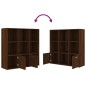 vidaXL Bücherschrank Braun Eichen-Optik 98x30x98 cm vidaXL Bücherschrank Braun Eichen-Optik 98x30x98 cm