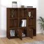 vidaXL Bücherschrank Braun Eichen-Optik 98x30x98 cm vidaXL Bücherschrank Braun Eichen-Optik 98x30x98 cm