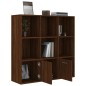 vidaXL Bücherschrank Braun Eichen-Optik 98x30x98 cm vidaXL Bücherschrank Braun Eichen-Optik 98x30x98 cm
