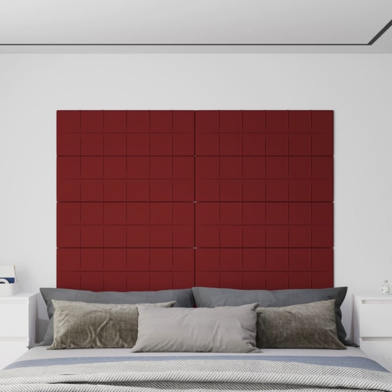 vidaXL Wandpaneele 12 Stk. Weinrot 90x30 cm Stoff 3,24 m² vidaXL Wandpaneele 12 Stk. Weinrot 90x30 cm Stoff 3,24 m²