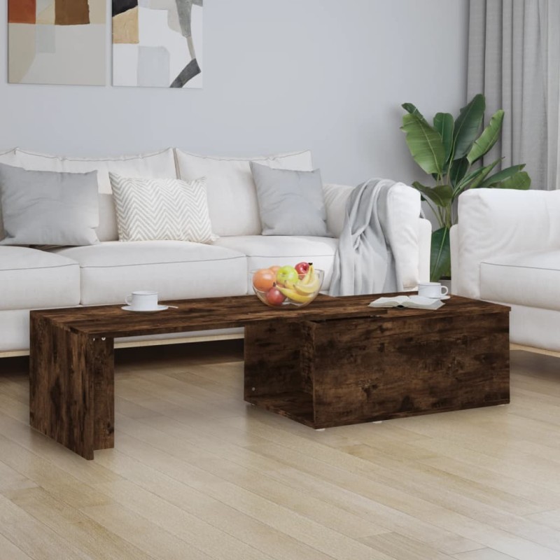 vidaXL Couchtisch Räuchereiche 150x50x35 cm Holzwerkstoff vidaXL Couchtisch Räuchereiche 150x50x35 cm Holzwerkstoff