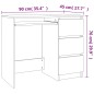 vidaXL Schreibtisch Braun Eichen-Optik 90x45x76 cm Holzwerkstoff vidaXL Schreibtisch Braun Eichen-Optik 90x45x76 cm Holzwerkstoff