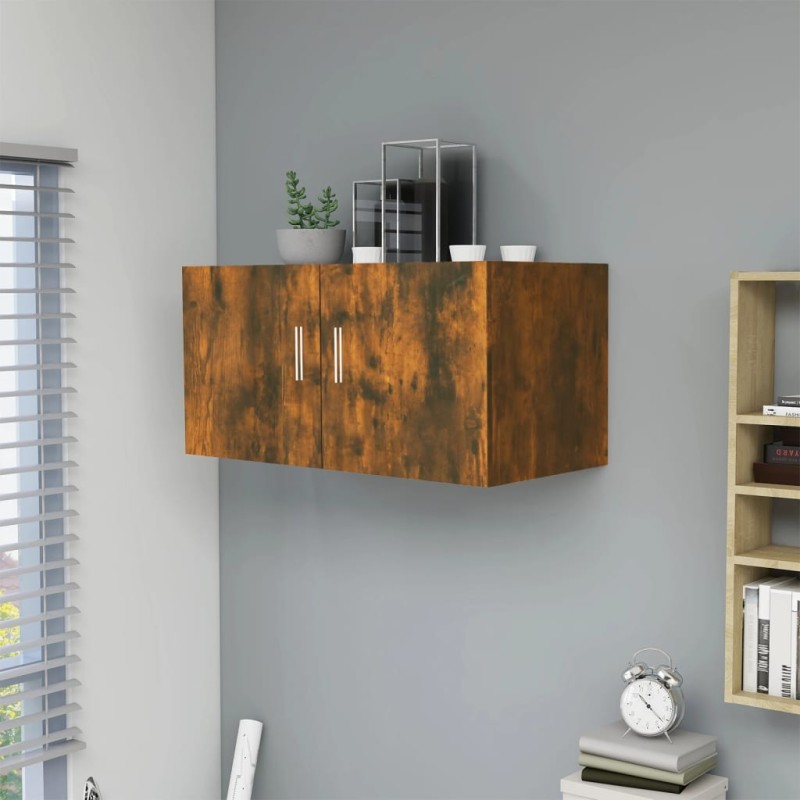 vidaXL Wandschrank Räuchereiche 80x39x40 cm Holzwerkstoff vidaXL Wandschrank Räuchereiche 80x39x40 cm Holzwerkstoff