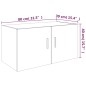 vidaXL Wandschrank Räuchereiche 80x39x40 cm Holzwerkstoff vidaXL Wandschrank Räuchereiche 80x39x40 cm Holzwerkstoff