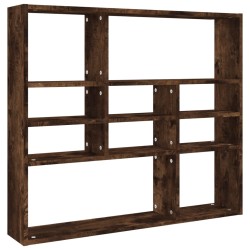vidaXL Wandregal Räuchereiche 90x16x78 cm Holzwerkstoff