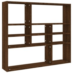 vidaXL Wandregal Braun Eichen-Optik 90x16x78 cm Holzwerkstoff