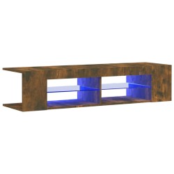 vidaXL TV-Schrank mit LED-Leuchten Räuchereiche 135x39x30 cm